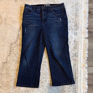 Wit & Wisdom Dark Blue cropped kick flare jeans